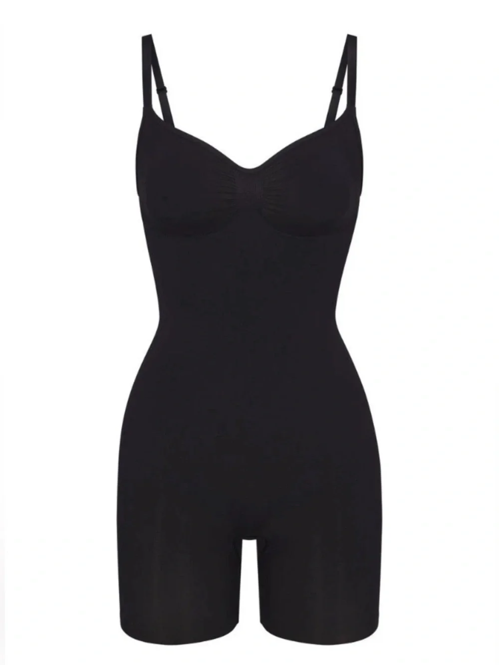 Skims NWOT Seamless Sculpt Mid-Thigh Bodysuit Onyx Black Size XL - Picture 3 of 13